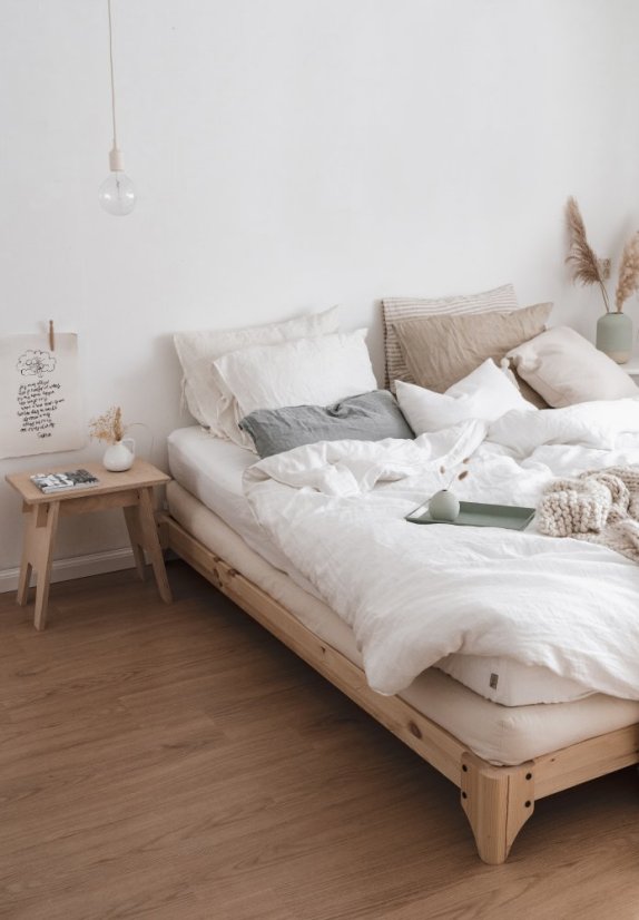 ELAN BED natural pine (postel z borovice) - barva: karup natural, rozměr: 140*200 cm