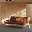 sofa POETRY natural pine (pohovka z borovice) - Barva: karup white, barva futonu: grey 746