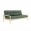 sofa KNOB natural pine (pohovka z borovice) - Barva: karup natural, barva futonu: bordeaux 710
