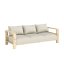 sofa BARE natural pine (pohovka z borovice) - barva: karup natural, barva futonu: soft chalk 640
