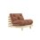 sofa ROOT natural pine (pohovka z borovice) - Barva: karup natural, rozměr: 90*200 cm, barva futonu: bordeaux 710