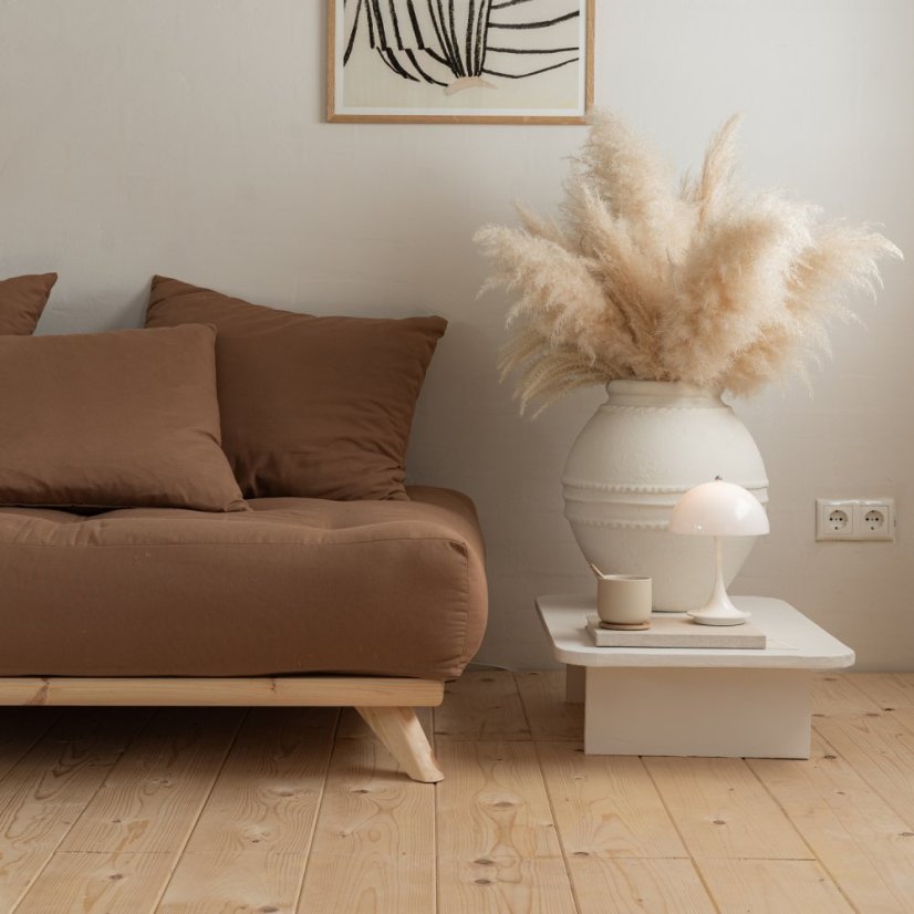 sofa SENZA DAYBED natural pine (pohovka z borovice) - rozměr: 90*200 cm, barva futonu: natural 701