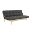 sofa FOLK natural pine (pohovka z borovice) - Barva: karup natural, barva futonu: charcoal 511