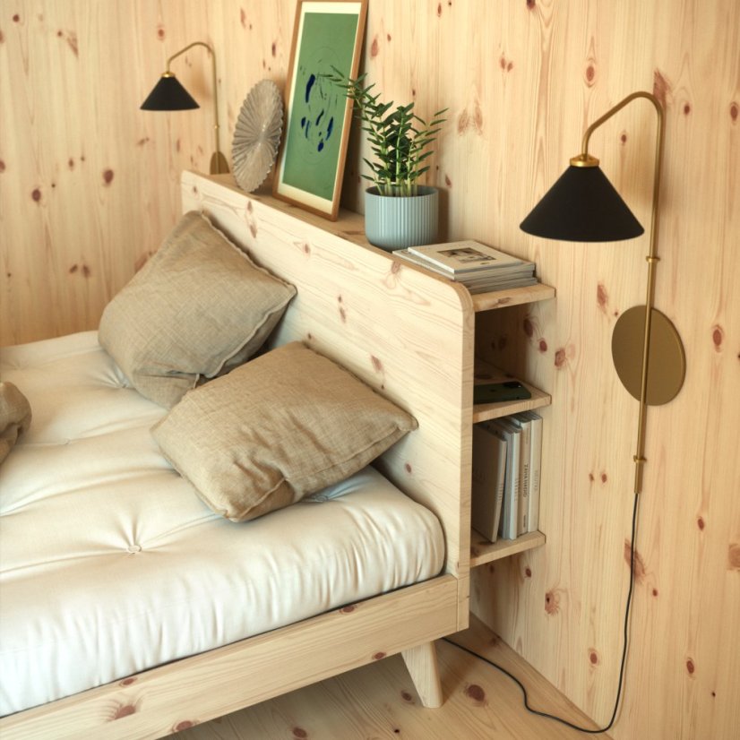 RETREAT BED natural pine (postel z borovice) - barva: karup natural, rozměr: 140*200 cm