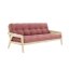 sofa GRAB natural pine (pohovka z borovice) - Barva: karup natural, barva futonu: sorbet pink 516