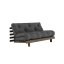 sofa ROOT natural pine (pohovka z borovice) - Barva: karup carob, rozměr: 160*200 cm, barva futonu: dark grey 734