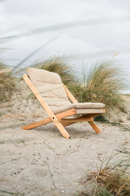 deckchair BOOGIE OUTDOOR - lehátko venkovní (skládací) - rozměr: 65x88x75 cm, Barva: olej (pro exteriér), barva futonu: white