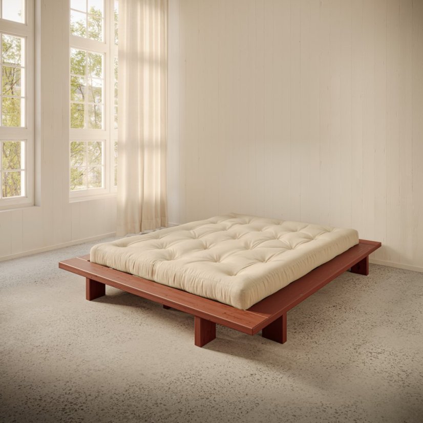 JAPAN BED natural pine (postel z borovice) - barva: karup natural, rozměr: 90*200 cm