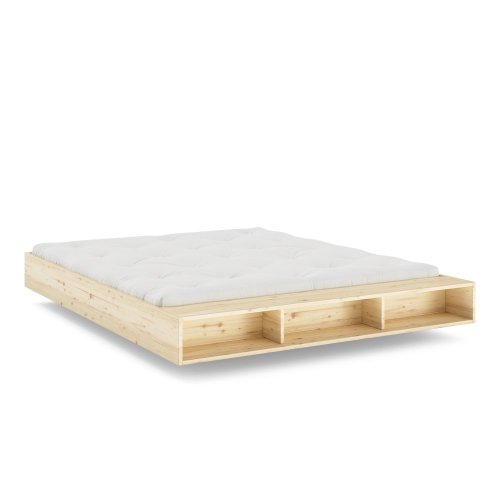 MERGE BED natural pine (postel z borovice) - rozměr: 140*200 cm, Barva: karup natural