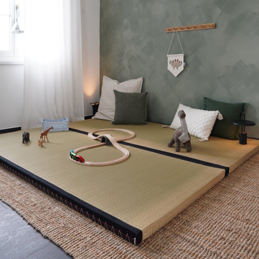 TATAMI natural mat (podložka) - barva: Black, rozměr: 90*200 cm