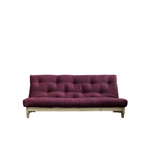 sofa FRESH natural pine (pohovka z borovice) - Barva: karup natural, barva futonu: bordeaux 710