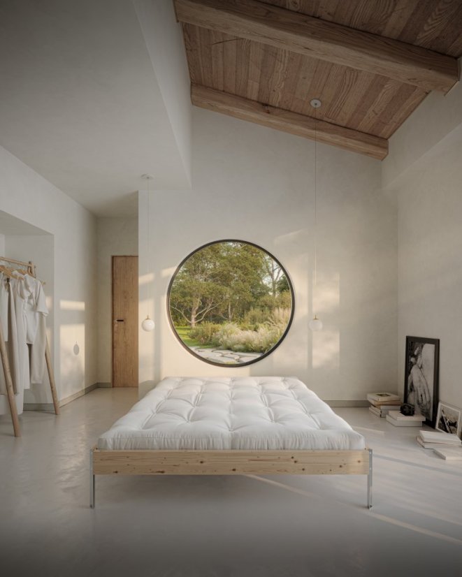 CORE BED natural pine (postel z borovice) - barva: karup natural, rozměr: 140*200 cm